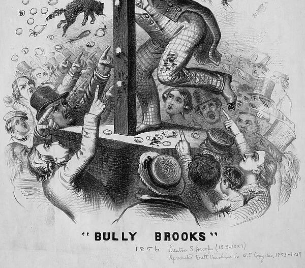 The right man in the right place 'Bully Brooks', detail, c. 1856 (litho)