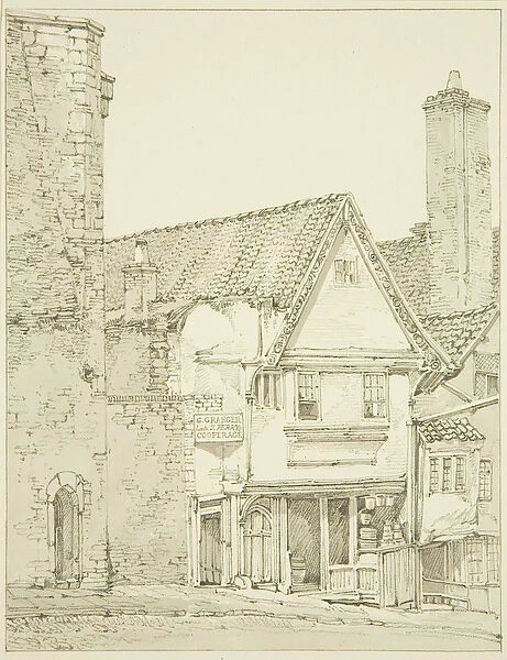 Robert Adams House in Castle Mill Street (pencil & w  /  c on paper)