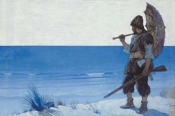 Robinson Crusoe: Endpaper, 1920 (oil on canvas laid down on board)