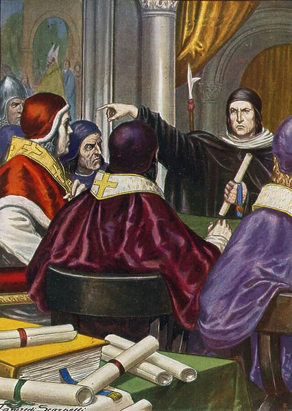 Roland of Parma bringing a letter for Pope Gregory VII from Henry IV, Holy Roman Emperor