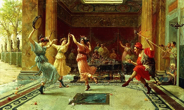 The Roman Dance (oil on canvas)