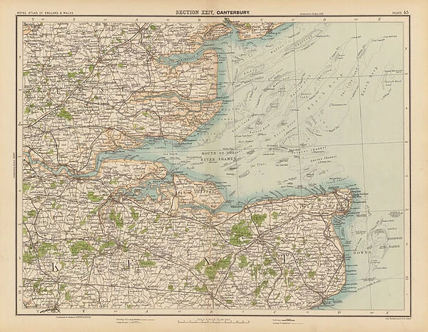 Royal Atlas, c 1900: Canterbury (colour litho)