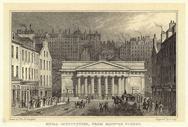 Royal Institution, from Hanover Street (engraving)