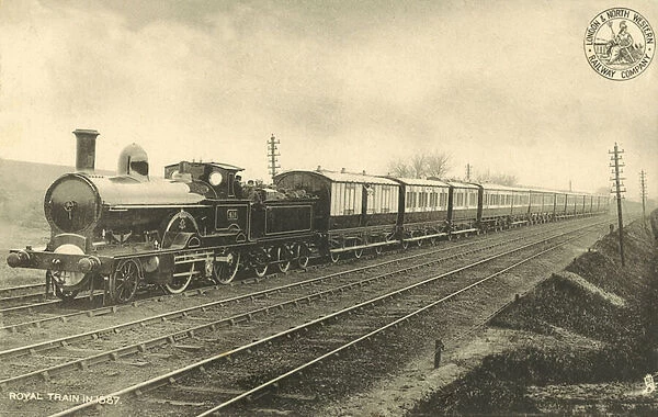 The Royal Train, 1887 (b  /  w photo)