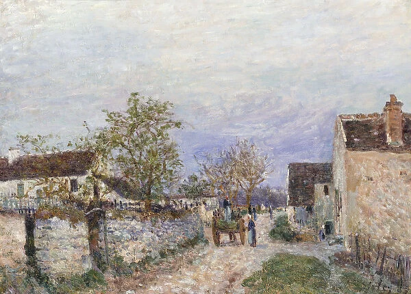 Rue a Veneux, 1883 (oil on canvas)
