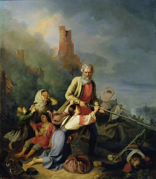 The Russians in 1812, 1855 (oil on canvas)