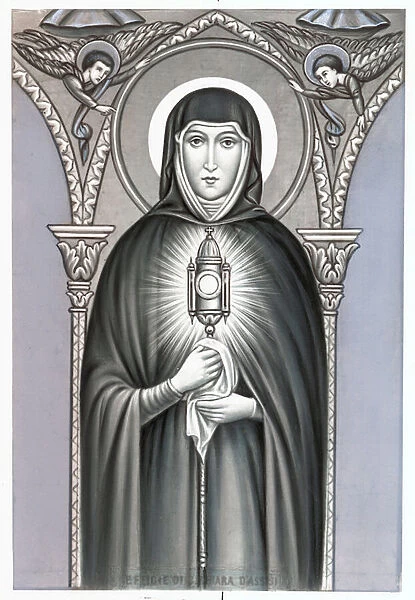 Saint Clare of Assisi, founder of the religious order of the Clares