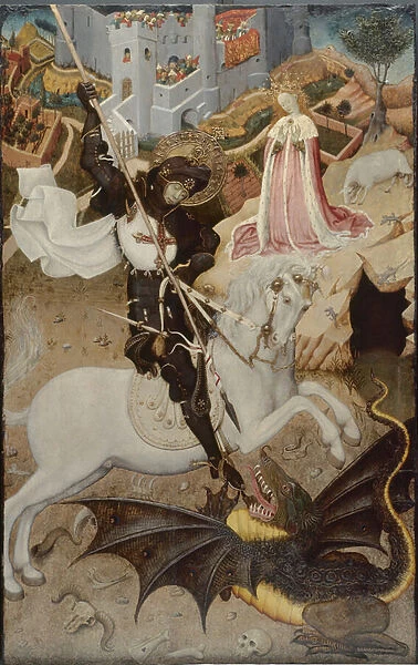 Saint George Killing the Dragon, 1434-35 (tempera on panel)