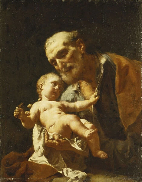 Saint Joseph and the Infant Christ (oil on canvas)