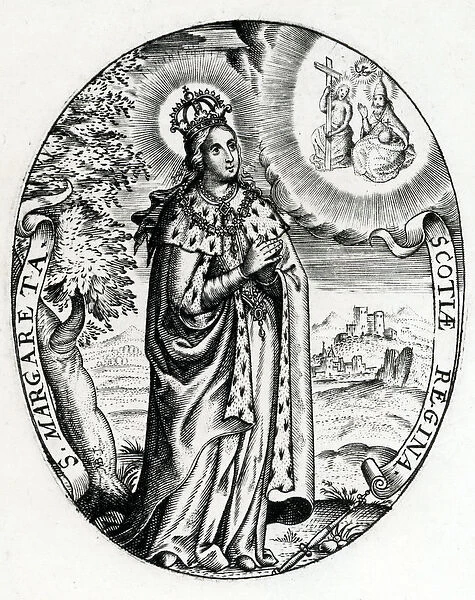 Saint Margaret, Queen of Scotland, c. 1618 (engraving)