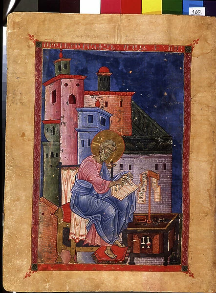 Saint Matthew the Evangelist, 1270 (watercolour on parchment)