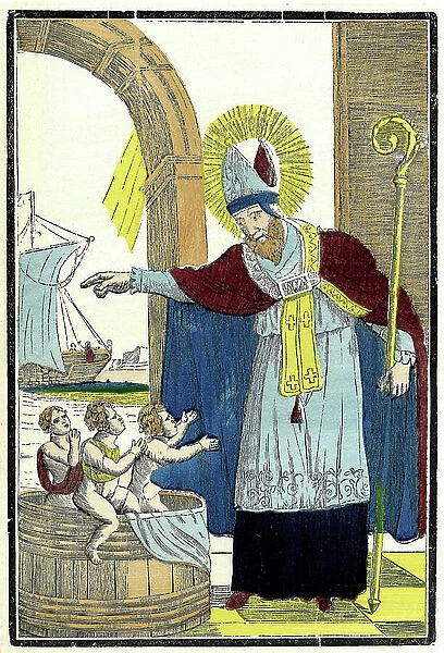 Saint Nichola, 19th century (Epinal print)