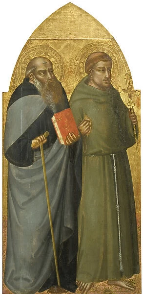 Saints Francis and Anthony Abbot, c. 1400 (tempera & gold on panel, lime)