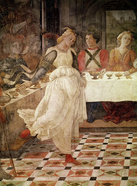 Salome dancing at the Feast of Herod, detail of the fresco cycle of the Lives of the SS