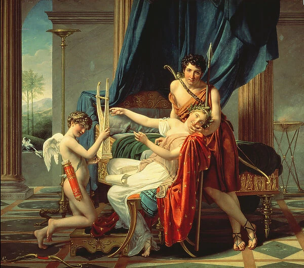 Sappho and Phaon, 1809 (oil on canvas)