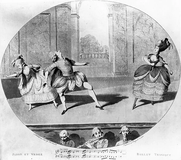 A scene from the ballet Jason et Medee, 1781 (engraving)