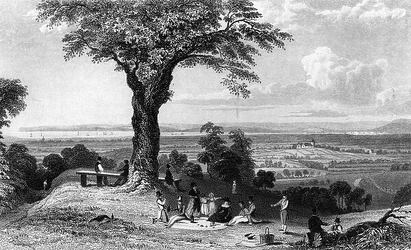 Scene from Laindon Hill, near Horndon, Essex, engraved by Henry Wallis, 1832 (engraving)