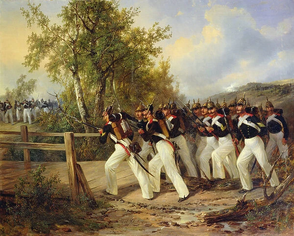 A Scene from the soldiers life, 1849 (oil on canvas)