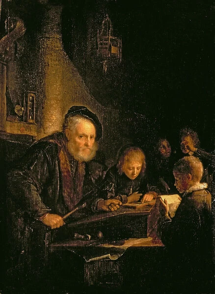 The Schoolmaster, 1645 (oil on panel)