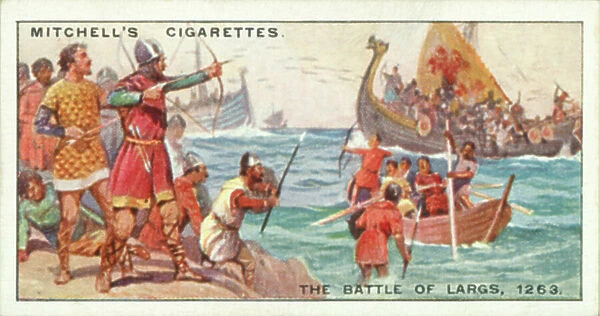 Scotland's Story: The Battle of Largs, 1263 (colour litho)