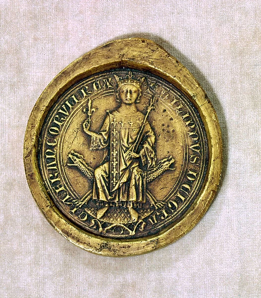 Seal of Philippe III (1245-85) the Bold, 1272 (wax)