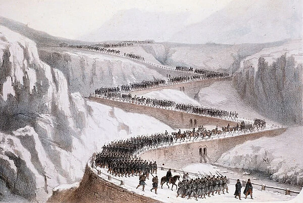 Second Italian War of Independence: the passage of Moncenisio by the French army on 29