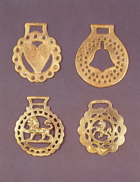 Selection of horse brasses (brass)