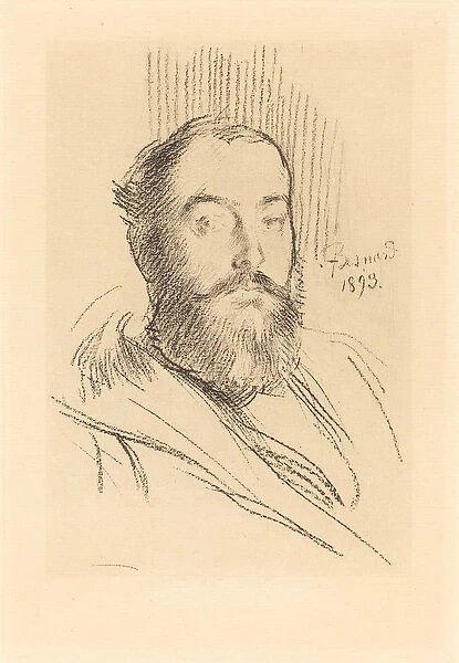 Self-Portrait, 1893 (collotype in black on cream laid paper)