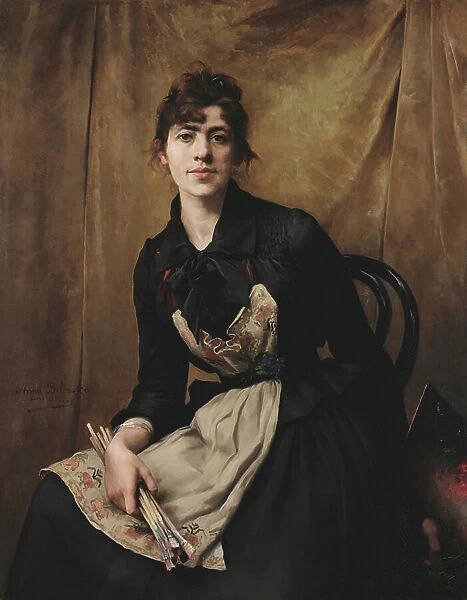 Self-portrait with a Palette, 1887 (oil on canvas)
