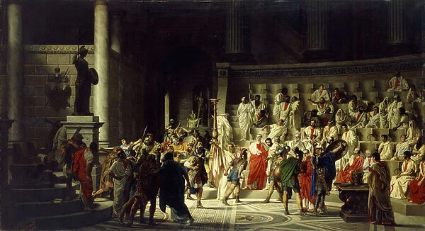 The Last Senate of Julius Caesar, 1867 (oil on canvas)