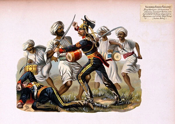 Sergeant Hartigan, 9th Lancers, attacking unarmed 4 Natives who had entered the Camp