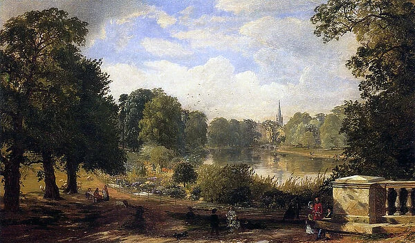 The Serpentine, Hyde Park, London, 1858 (oil on canvas)