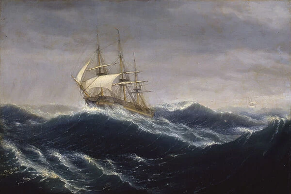 The Ship Ohio, 1829 (oil on canvas)