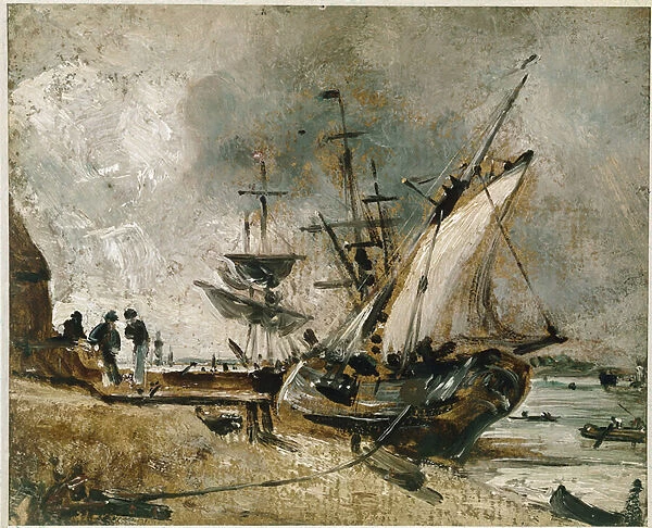 Shipping on the Orwell, near Ipswich (oil on canvas, 1806-1809)