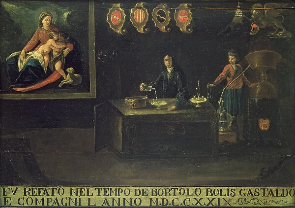 Sign of the Venetian Pharmacists Guild, 1729 (panel)