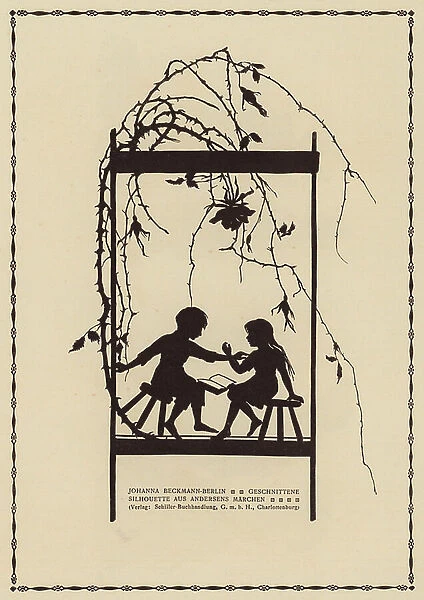 Silhouette from a Hans Christian Andersen fairy tale (litho)