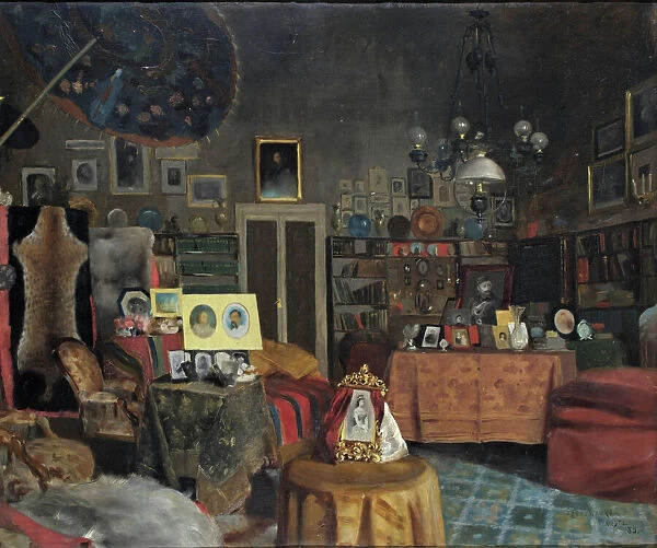 Sir Richard Burtons Study, 1889 (oil on canvas)