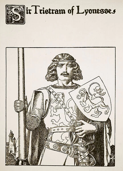 Sir Tristram of Lyonesse, illustration from The Story of the Champions of the Round