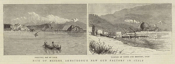 Site of Messers Armstrongs New Gun Factory in Italy (engraving)