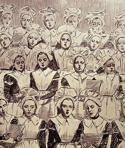 Sketch of the Little Maids of the Foundling Hospital, 1901