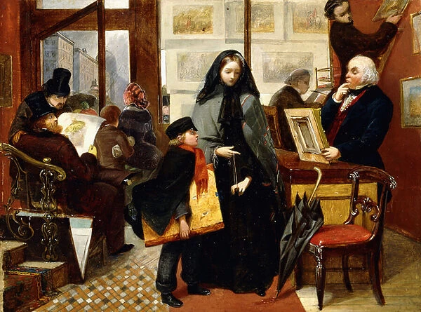 A Sketch for Nameless and Friendless, c. 1857 (oil on panel)
