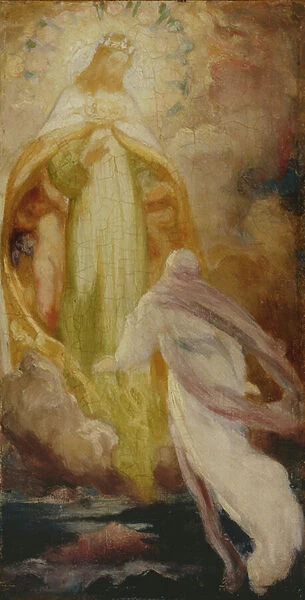 Sketch for A Vision, c. 1860-61 (oil on canvas)