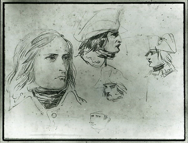 Sketches of Napoleon Bonaparte, 1797 (pencil)