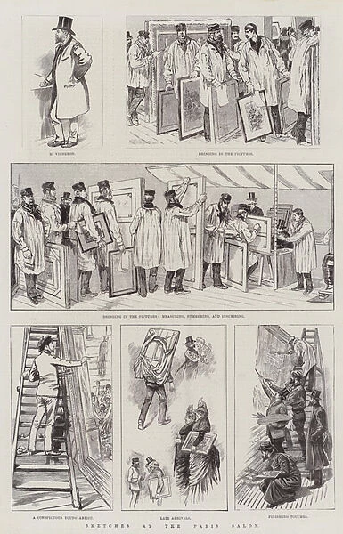 Sketches at the Paris Salon (engraving)