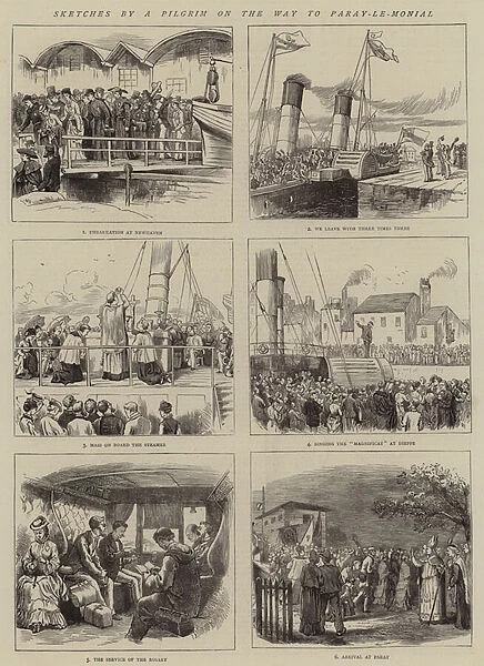 Sketches by a Pilgrim on the Way to Paray-le-Monial (engraving)