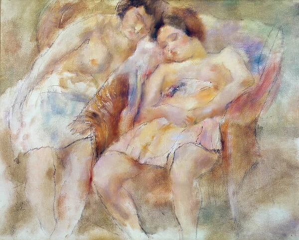 The Two Sleepers (oil on canvas)