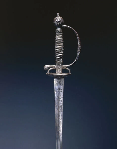 Small sword, c. 1770-80 (steel with wire grip)