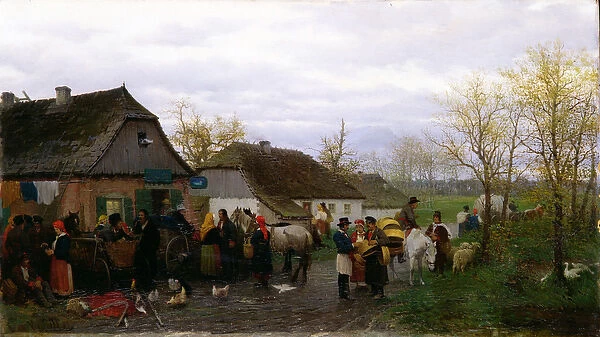 In a Small Town, c. 1880 (oil on canvas)