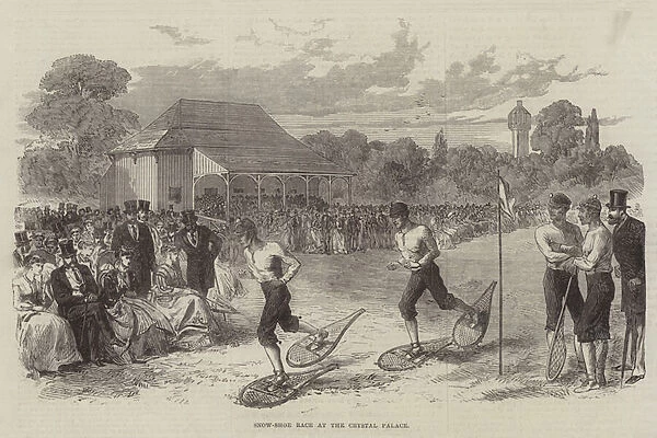 Snow-Shoe Race at the Crystal Palace (engraving)