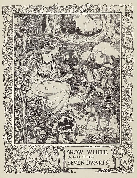 Snow White and the Seven Dwarfs (litho)